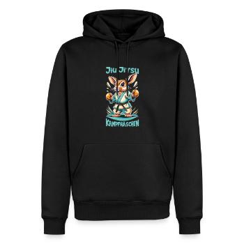 Jiu Jitsu - Sweat à capuche Premium bio Homme - noir - Devant - Nico (187cm)