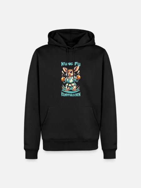 Kung Fu - Männer Premium Bio Hoodie - Schwarz