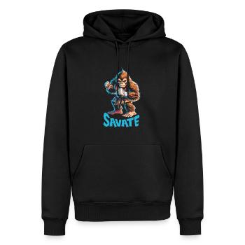 Bare Knuckle - Männer Premium Bio Hoodie - Schwarz - Vorne - Nico (187cm)