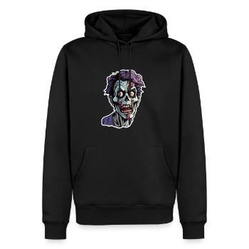Zombi - Sweat à capuche Premium bio Homme - noir - Devant - Nico (187cm)