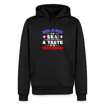 Französisches Essen - Männer Premium Bio Hoodie - Schwarz - Vorne - Nico (187cm)