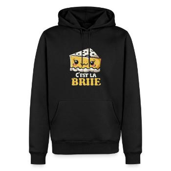 Französisches Essen - Männer Premium Bio Hoodie - Schwarz - Vorne - Nico (187cm)