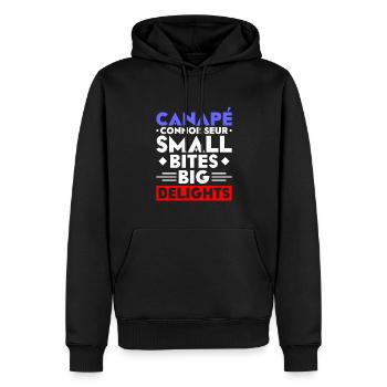 Französisches Essen - Männer Premium Bio Hoodie - Schwarz - Vorne - Nico (187cm)