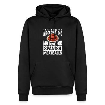 Spanisches Essen - Männer Premium Bio Hoodie - Schwarz - Vorne - Nico (187cm)