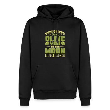 Spanisches Essen - Männer Premium Bio Hoodie - Schwarz - Vorne - Nico (187cm)