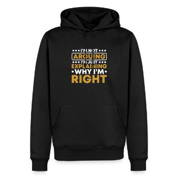 Philosophie - Sweat à capuche Premium bio Homme - noir - Devant - Nico (187cm)