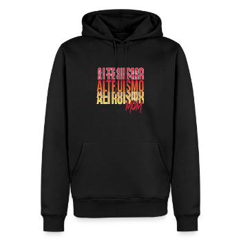 Psychologue - Sweat à capuche Premium bio Homme - noir - Devant - Nico (187cm)