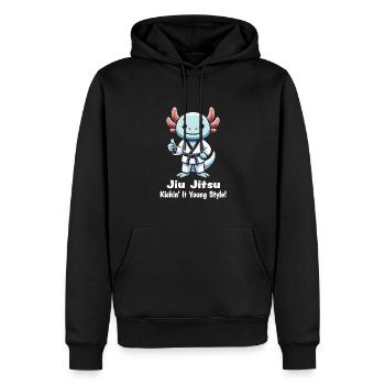 Jiu Jitsu - Sweat à capuche Premium bio Homme - noir - Devant - Nico (187cm)