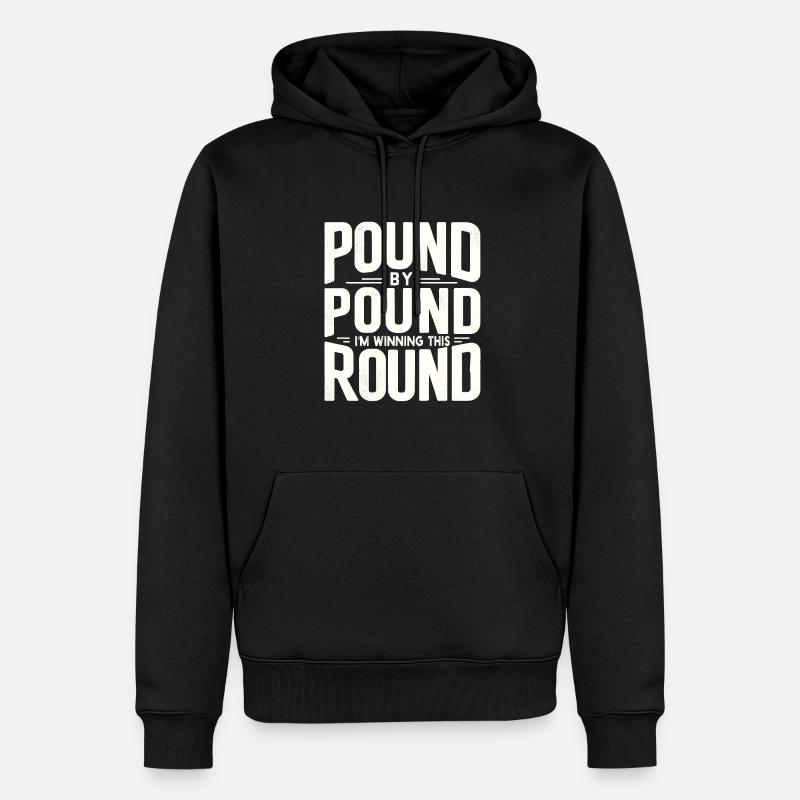 Abnehmen - Männer Premium Bio Hoodie - Schwarz
