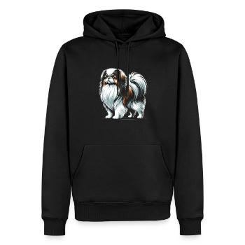 Japan Chin - Männer Premium Bio Hoodie - Schwarz - Vorne - Nico (187cm)