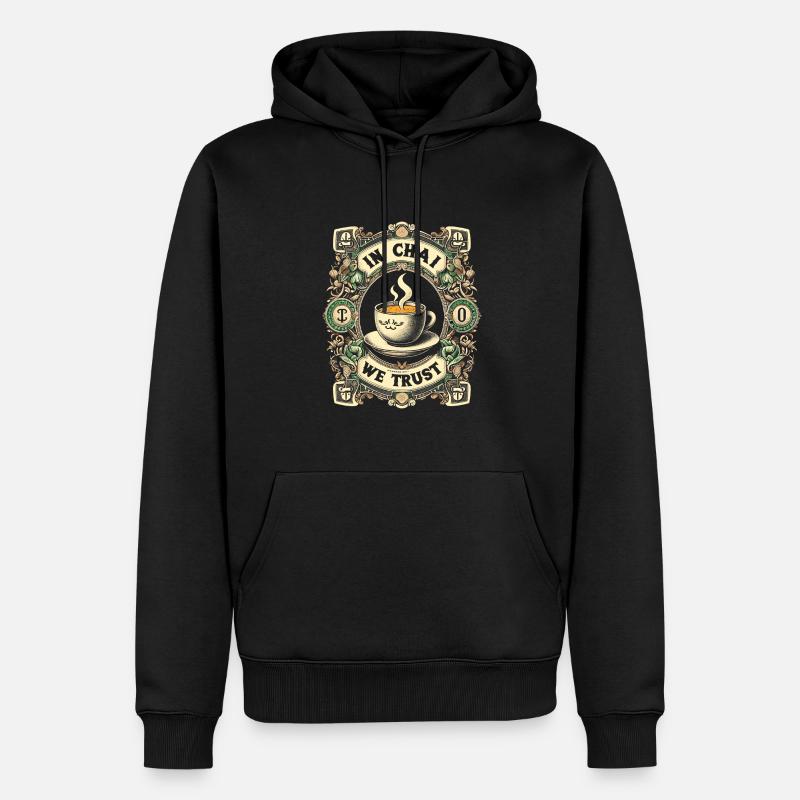 Chai - Sweat à capuche Premium bio Homme - noir