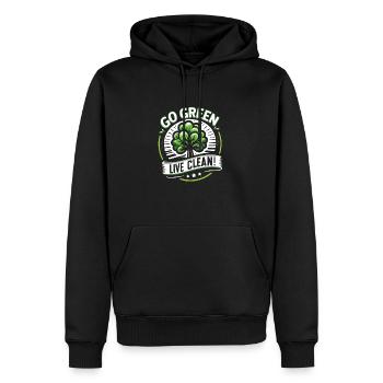 Umweltschutz - Männer Premium Bio Hoodie - Schwarz - Vorne - Nico (187cm)