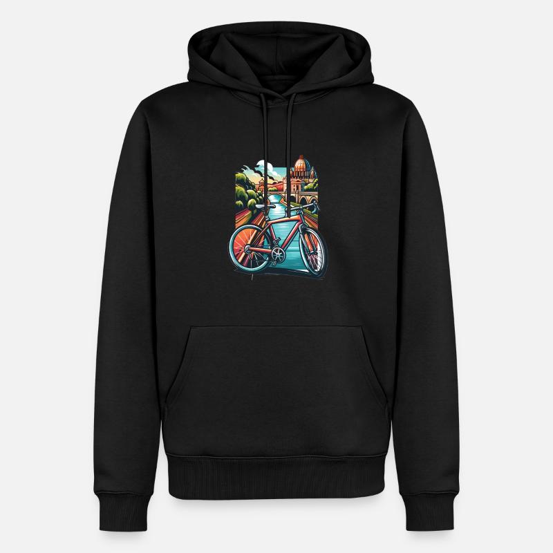 Cyclisme - Sweat à capuche Premium bio Homme - noir