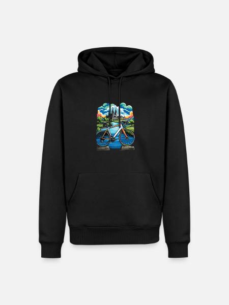 Cycling - Men’s Premium Organic Hoodie - black