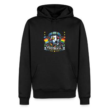 Voetbal - Mannen Premium Bio hoodie - zwart - Voor - Nico (187cm)