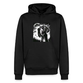Great Dane - Men’s Premium Organic Hoodie - black - Front - Nico (187cm)
