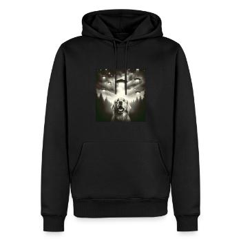 Golden Retriever - Men’s Premium Organic Hoodie - black - Front - Nico (187cm)