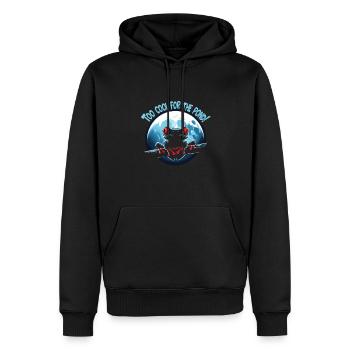 Grenouille - Sweat à capuche Premium bio Homme - noir - Devant - Nico (187cm)
