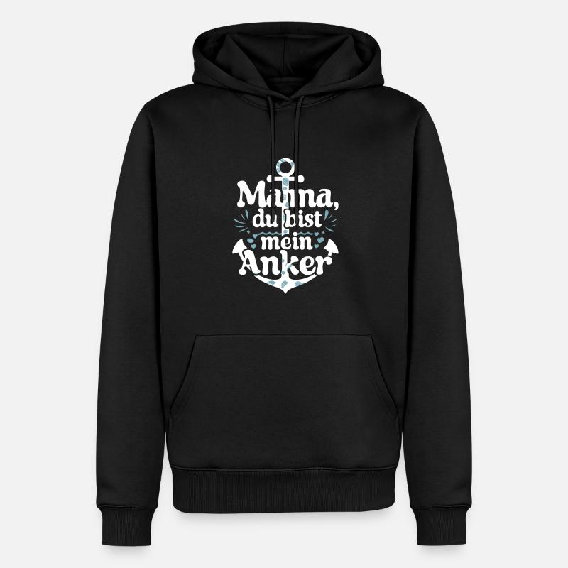 Fête des Mères - Sweat à capuche Premium bio Homme - noir