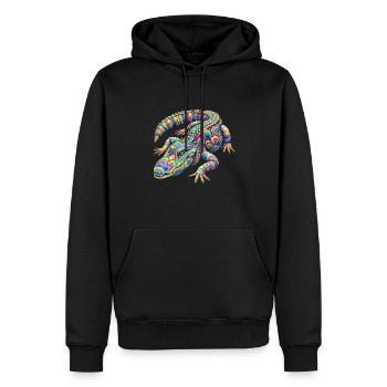 Hippie Festival - Sweat à capuche Premium bio Homme - noir - Devant - Nico (187cm)