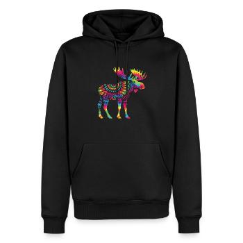 Hippie Festival - Männer Premium Bio Hoodie - Schwarz - Vorne - Nico (187cm)