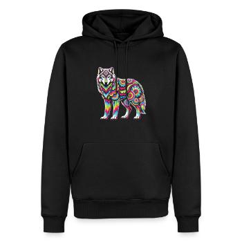 Hippie Festival - Männer Premium Bio Hoodie - Schwarz - Vorne - Nico (187cm)