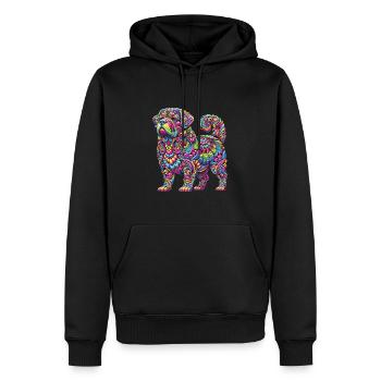 Hippie Festival - Männer Premium Bio Hoodie - Schwarz - Vorne - Nico (187cm)