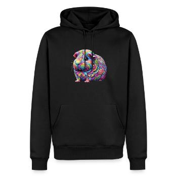 Hippie Festival - Sweat à capuche Premium bio Homme - noir - Devant - Nico (187cm)