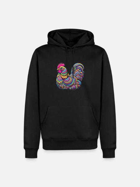 Hippie Festival - Männer Premium Bio Hoodie - Schwarz