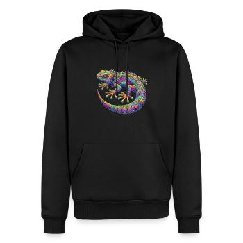 Hippie Festival - Männer Premium Bio Hoodie - Schwarz - Vorne - Nico (187cm)