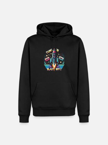 Rocket - Men’s Premium Organic Hoodie - black