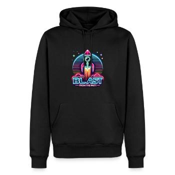 Rocket - Men’s Premium Organic Hoodie - black - Front - Nico (187cm)