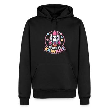 Rocket - Men’s Premium Organic Hoodie - black - Front - Nico (187cm)