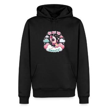 Rocket - Men’s Premium Organic Hoodie - black - Front - Nico (187cm)