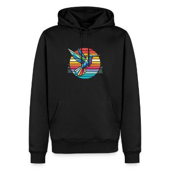 Exotique - Sweat à capuche Premium bio Homme - noir - Devant - Nico (187cm)