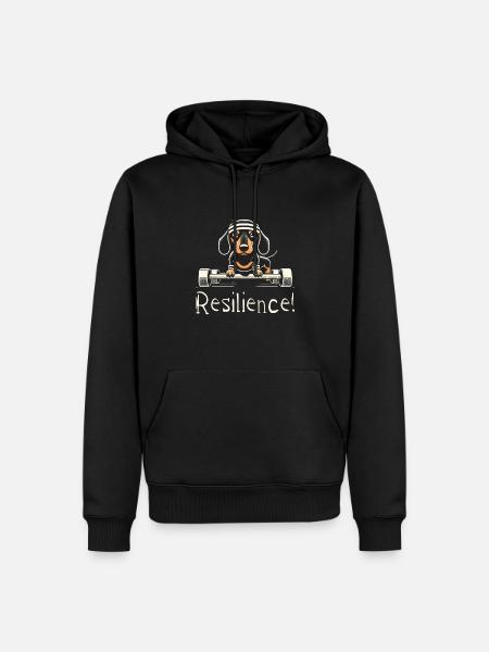 Zwergdackel - Männer Premium Bio Hoodie - Schwarz