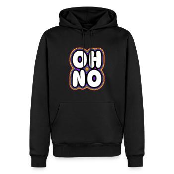 Oh No - Men’s Premium Organic Hoodie - black - Front - Nico (187cm)