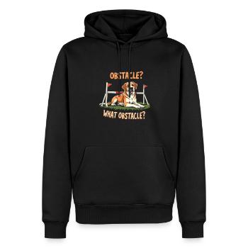 Agility - Männer Premium Bio Hoodie - Schwarz - Vorne - Nico (187cm)