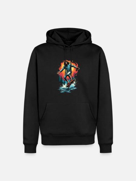 E Skateboard - Men’s Premium Organic Hoodie - black