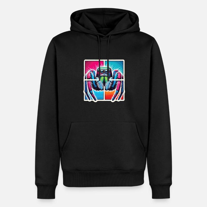 Spinne - Männer Premium Bio Hoodie - Schwarz