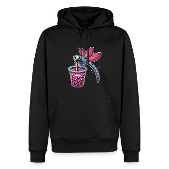 Bubble Tea - Men’s Premium Organic Hoodie - black - Front - Nico (187cm)