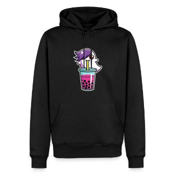Bubble Tea - Men’s Premium Organic Hoodie - black - Front - Nico (187cm)