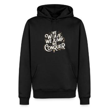 Agilité - Sweat à capuche Premium bio Homme - noir - Devant - Nico (187cm)