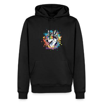 Agility - Männer Premium Bio Hoodie - Schwarz - Vorne - Nico (187cm)