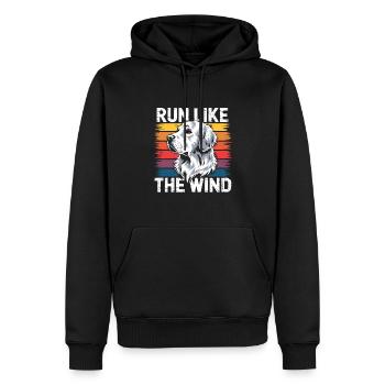 Agility - Männer Premium Bio Hoodie - Schwarz - Vorne - Nico (187cm)