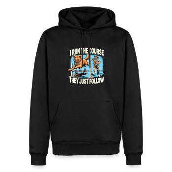 Agility - Männer Premium Bio Hoodie - Schwarz - Vorne - Nico (187cm)
