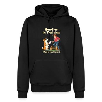 Agility - Männer Premium Bio Hoodie - Schwarz - Vorne - Nico (187cm)