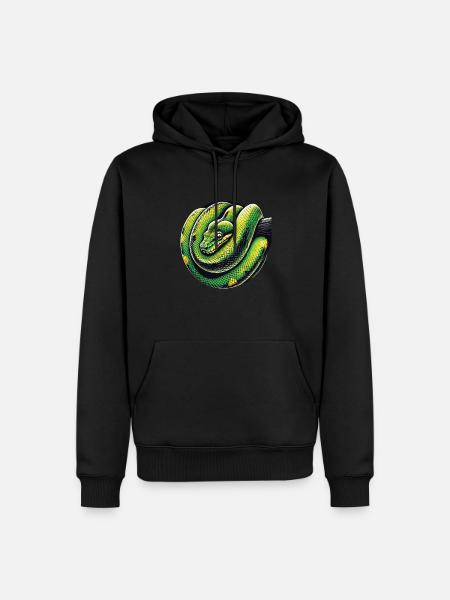 Snake - Men’s Premium Organic Hoodie - black