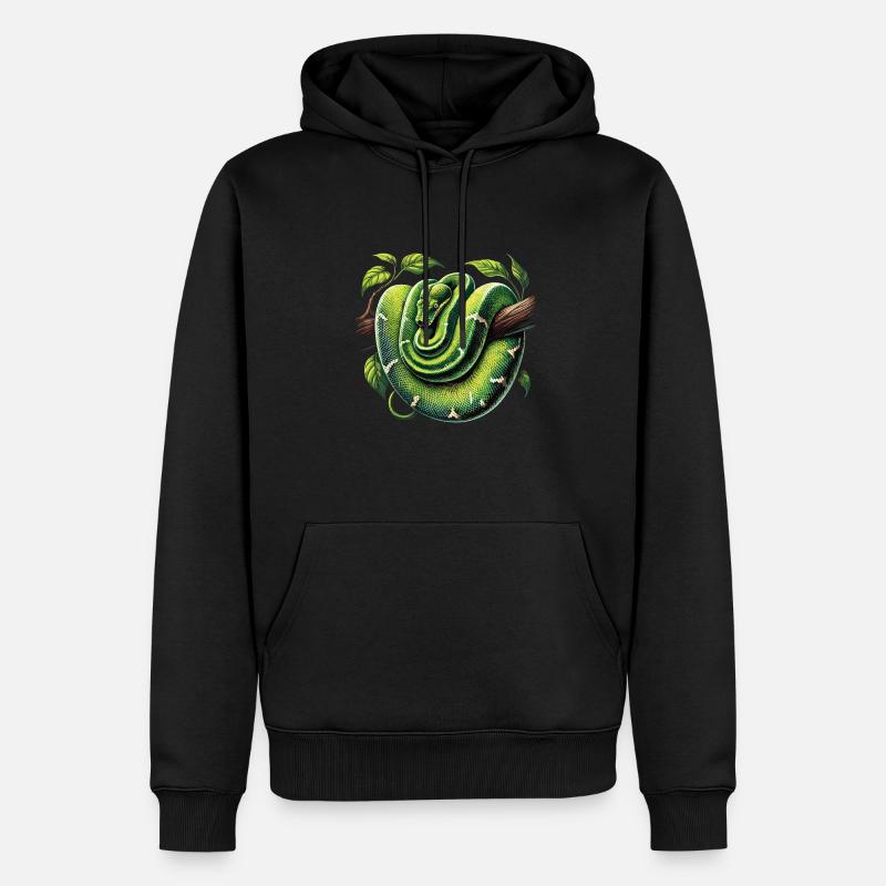 Serpent - Sweat à capuche Premium bio Homme - noir