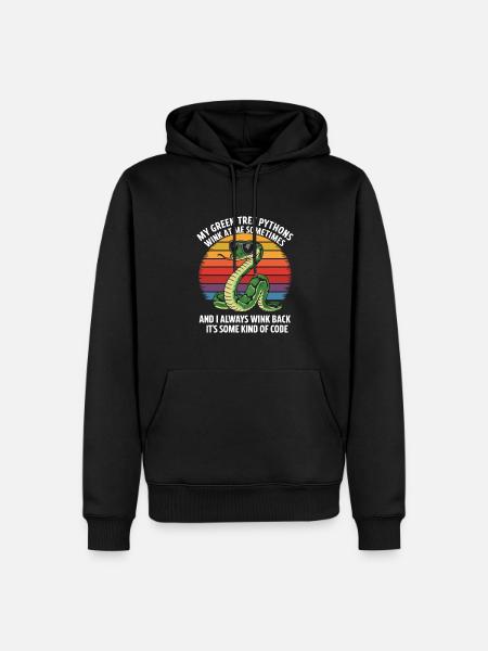 Snake - Men’s Premium Organic Hoodie - black